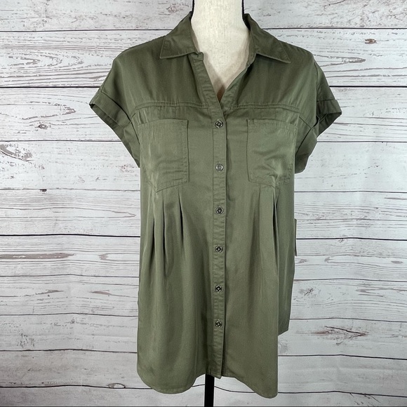 Style & Co. Tops - Style & Co Top Dolman Sleeve Button Up Hi-Low